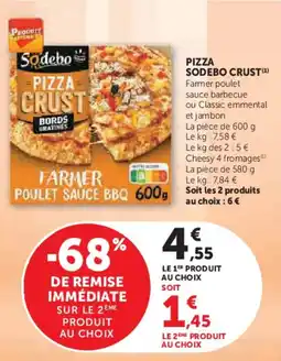 U Express Pizza sodebo crust offre
