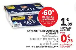 U Express Skyr offre decouverte yoplait offre