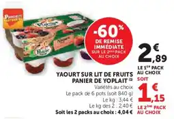 U Express Yaourt sur lit de fruits panier de yoplait offre