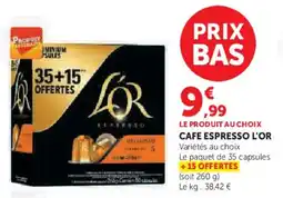 U Express Cafe espresso l'or offre