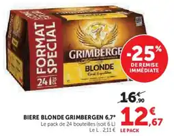 U Express Biere blonde grimbergen 6,7° offre