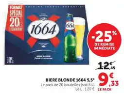 U Express Biere blonde 1664 5,5° offre