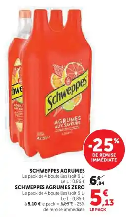 U Express Schweppes agrumes offre
