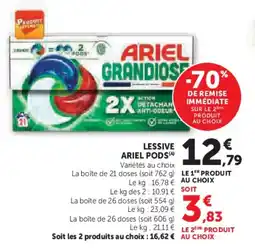U Express Lessive ariel pods offre