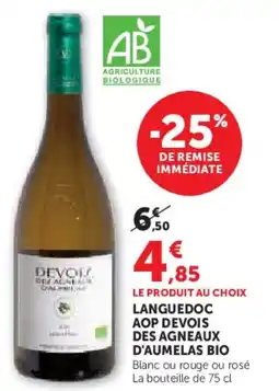 U Express Languedoc aop devois des agneaux d'aumelas bio offre