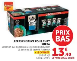U Express Repas en sauce pour chat sheba offre