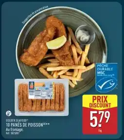 ALDI GOLDEN SEAFOOD 10 PANÉS DE POISSON offre