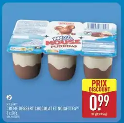 ALDI MILSANI CRÈME DESSERT CHOCOLAT ET NOISETTES offre