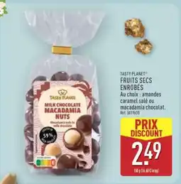 ALDI TASTY PLANET FRUITS SECS ENROBÉS offre