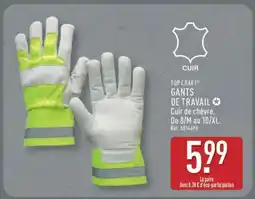 ALDI TOP CRAFT GANTS DE TRAVAIL offre