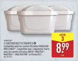 ALDI SODASTAR 3 CARTOUCHES FILTRANTES offre