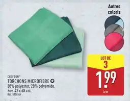 ALDI CROFTON TORCHONS MICROFIBRE offre