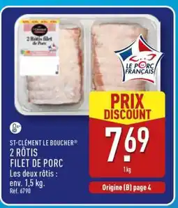 ALDI 2 rôtis filet de porc offre
