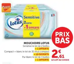 U Express Mouchoirs lotus offre