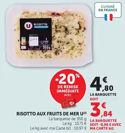 Maximarché Risotto aux fruits de mer u offre