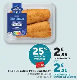 Maximarché Filet de colin pane d'alaska offre