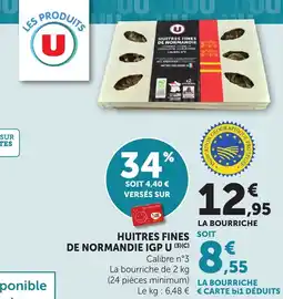 Maximarché Huitres fines de normandie igp u offre