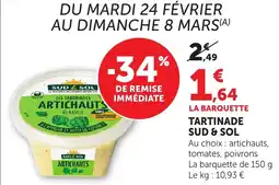 Maximarché Tartinade sud & sol offre