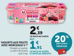 Maximarché Yaourts aux fruits avec morceaux u offre