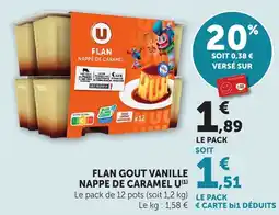 Maximarché Flan gout vanille nappe de caramel u offre