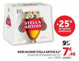 Maximarché Biere blonde stella artois 5,2° offre
