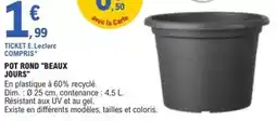 E.Leclerc Dim - pot rond 'beaux jours offre