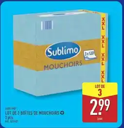 ALDI Lot de 3 boîtes de mouchoirs offre