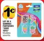 E.Leclerc Lot de 4 gommes fantasies eddy toys offre