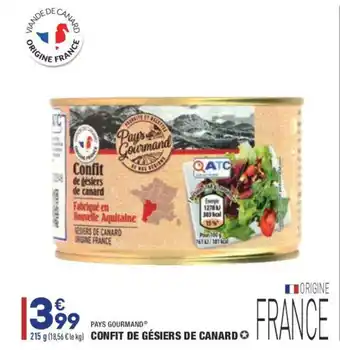 ALDI Confit de gésiers de canard offre