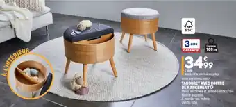 ALDI Tabouret avec coffre de rangement offre