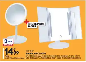 Miroir avec loupe