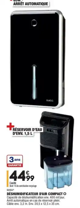 ALDI Déshumidificateur d'air compact offre