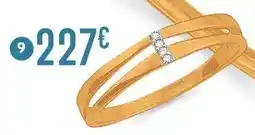 E.Leclerc Bague diamants 0,01 ct, taille 54, or jaune et rhodié offre