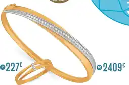 E.Leclerc Bracelet jonc diamants 0,27 ct, diamètre petit modèle, 2 ors offre