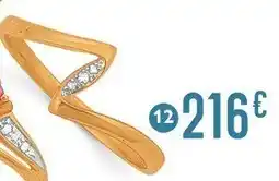 E.Leclerc Bague diamants 0,01 ct, taille 54, or jaune et rhodié offre