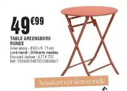 La Foir'Fouille Table greensboro ronde offre