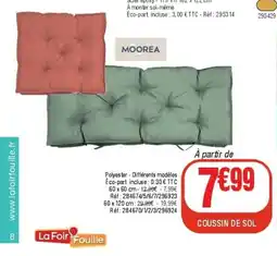 La Foir'Fouille MOOREA Coussin de sol offre