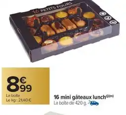 Carrefour Market 16 mini gâteaux lunch offre