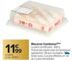 Carrefour Market Macaron framboise offre