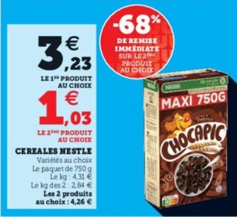 Hyper U Cereales Nestle offre