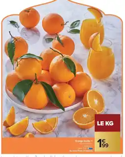 Carrefour Market Orange feuille offre