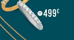 E.Leclerc Bijoux Demi alliance diamants 0,22 ct, taille 54, or gris offre