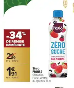 Carrefour Market FRUISS Sirop offre