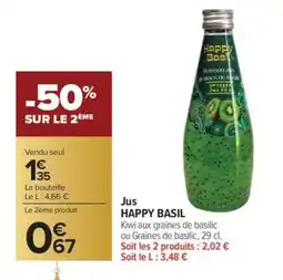 Carrefour Market HAPPY BASIL Jus offre