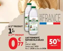 Auchan ISLA DÉLICE Lait fermenté nature offre