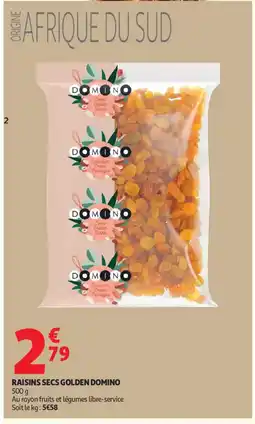 Auchan DOMINO Raisins secs golden offre
