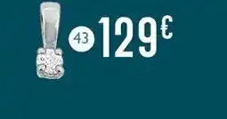 E.Leclerc Bijoux Pendentif diamant 0,06 ct, or gris offre