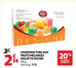 Auchan Loukoums turc aux fruits mélangés malatya pazari offre