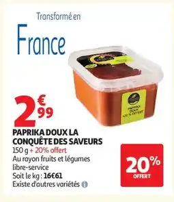 Auchan Paprika doux la conquête des saveurs offre
