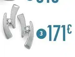 E.Leclerc Bijoux Boucles diamant 0,02 ct, or gris offre